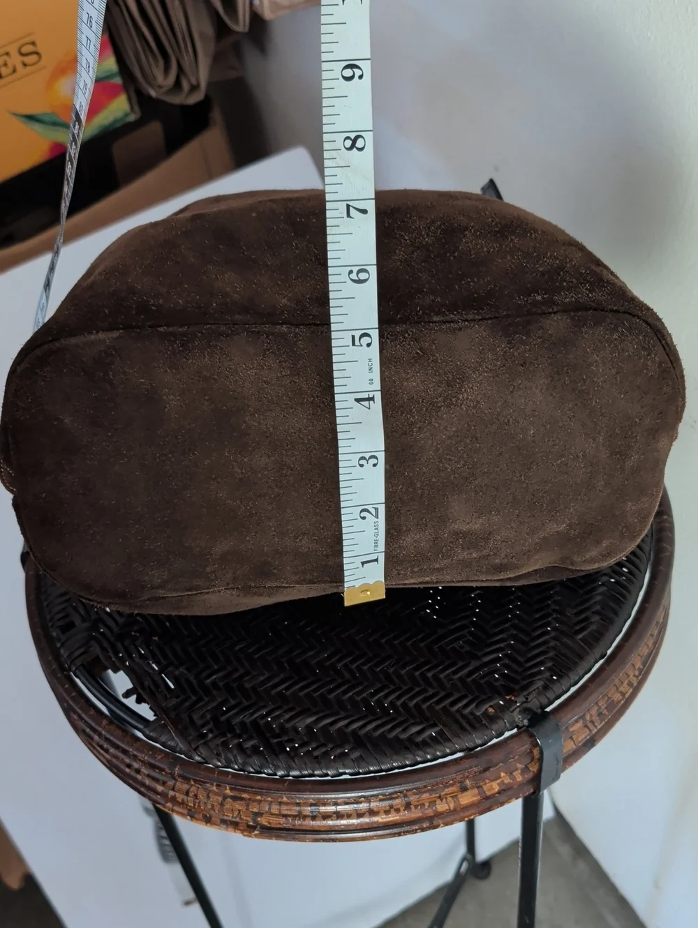 Sundance Distressed Suede Hobo Bag Purse Brown Bohemian Chic Long Strap